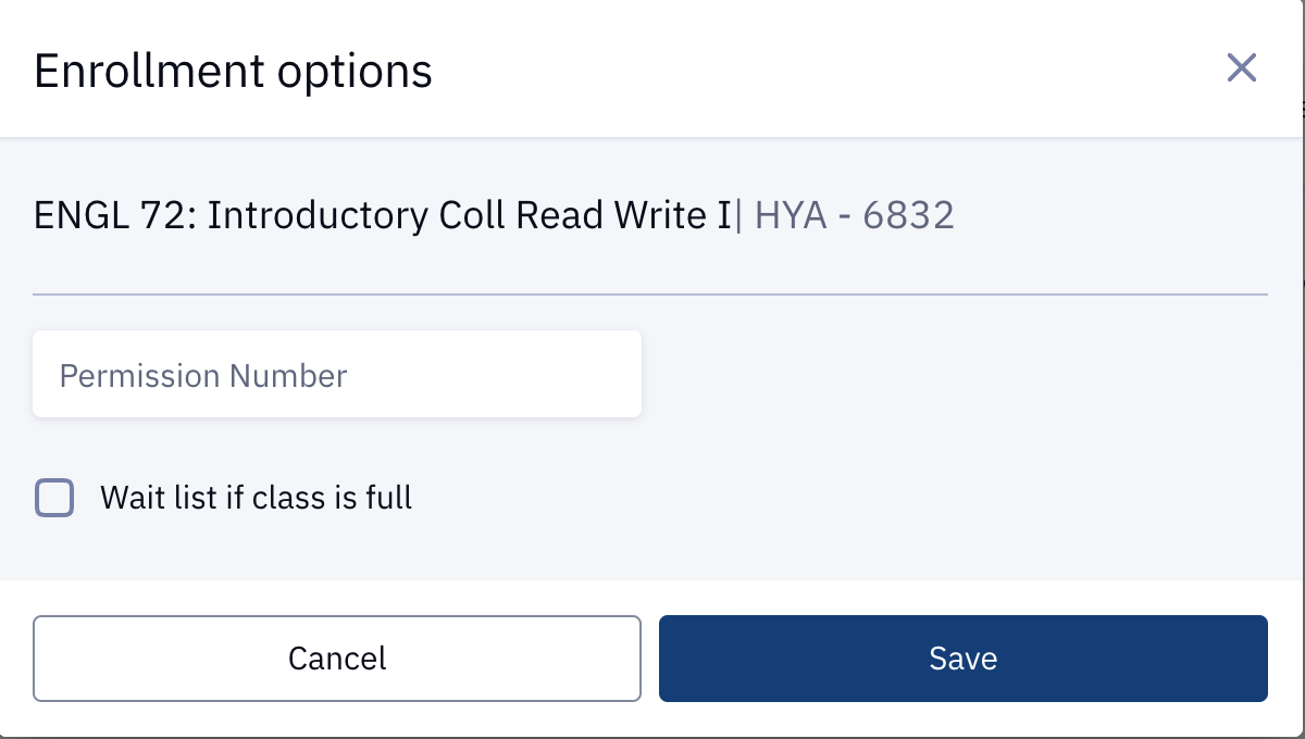Instructor Permission Process (late registration/class overload